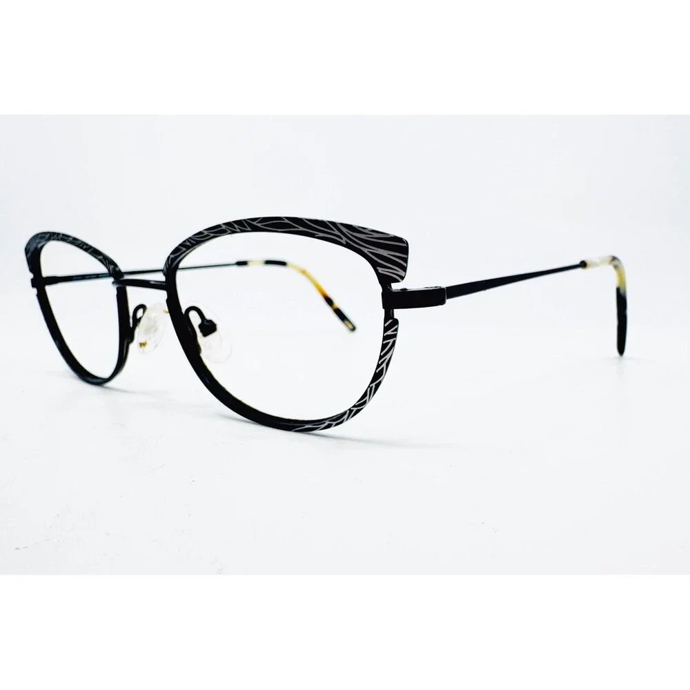 Prodesign Denmark Eyeglasses Women Black Pattern Frame 5131 c.6031 50-19-140